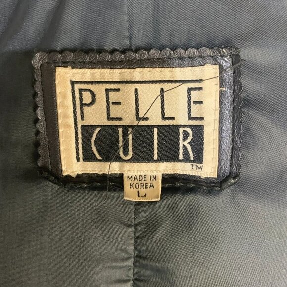 Vintage Pelle Cuir Black Leather Blazer Jacket - Picture 6 of 16